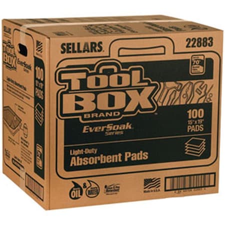 Aftermarket Universal Eversoak Light Duty Absorbent Pads 15 X 19 100 Pads Box AP22883